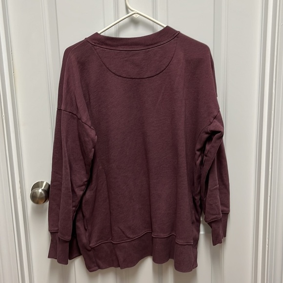 Aerie Oversized Sweater Maroon Medium - Picture 3 of 3